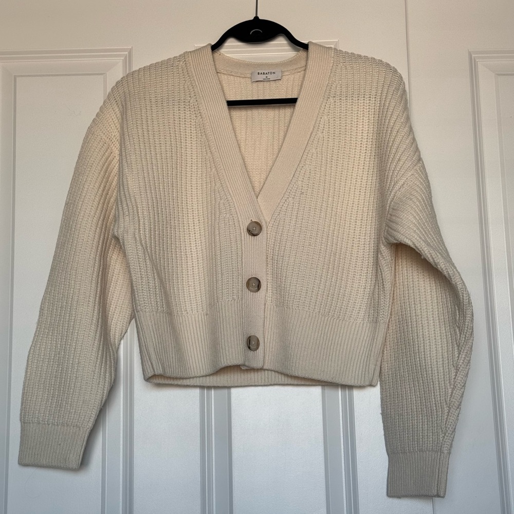 Babaton Cream Cardigan Sweater